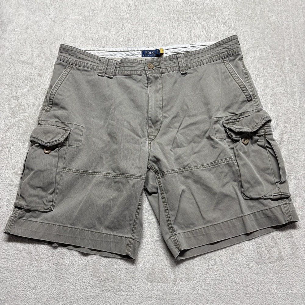 Polo Ralph Lauren Cargo Shorts Men's 42 Classic Heavy Chino 10" Gray